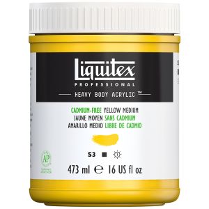 Liquitex Heavy Body Acrylic Cadmium Free Yellow Medium 473ml
