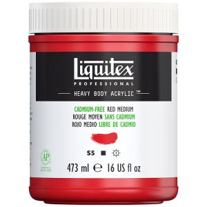 Liquitex Heavy Body Acrylic Cadmium Free Red Medium 473ml