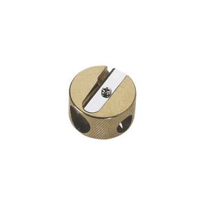 M+R Discos Brass Round Double Hole Sharpener ⚠️