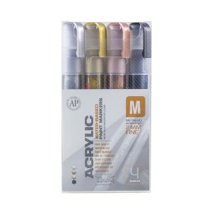 Montana Acrylic Markers Metallic Fine Set of 4