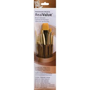 Princeton Brush Gold Taklon Value 7 Pack