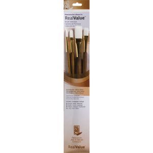 Princeton Brush White Taklon Value 4 Pack