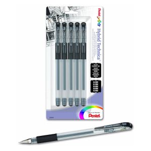 Pentel Arts Hybrid Technica 5 Pack Gel Pens