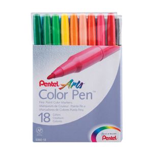 Pentel Arts Color Pen Set 18 Color Set