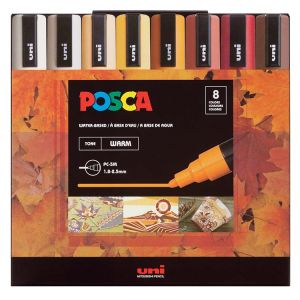Posca Paint Marker Set PC-5M 8 Warm Tones