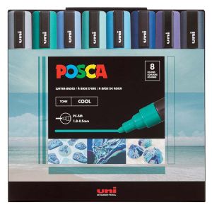 Posca Paint Marker Set PC-5M 8 Cool Tones