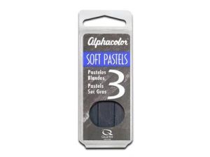 Alphacolor Pastels 3 Stick Pack Charcoal