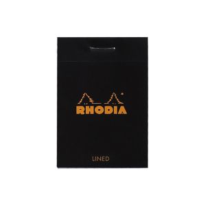 Rhodia Classic Staplebound Notepad Lined 2x3 Black