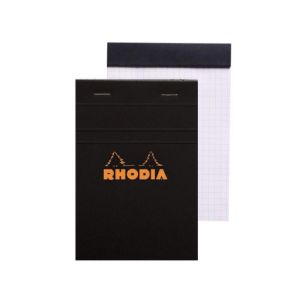 Rhodia Classic Staplebound Notepad 4x6 Black Graph