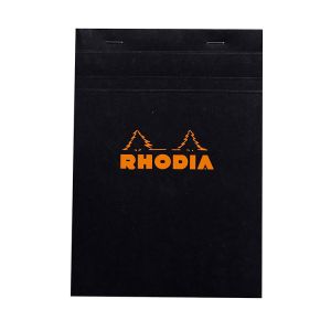 Rhodia Classic Staplebound Notepad 6x8.25 Black Graph