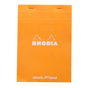 Rhodia Classic Staplebound Notepad 6x8.25 Orange Dot Grid