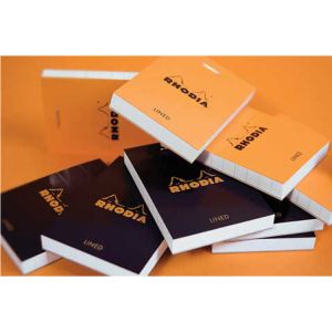 Rhodia Classic Staplebound Notepad A4 Orange Blank