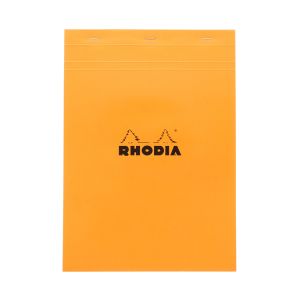 Rhodia Classic Staplebound Notepad A4 Orange Graph