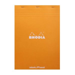 Rhodia Classic Staplebound Notepad A4 Orange Dot Grid