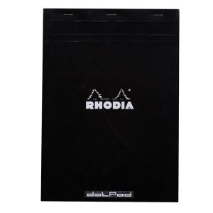 Rhodia Classic Staplebound Notepad A4 Black Dot Grid