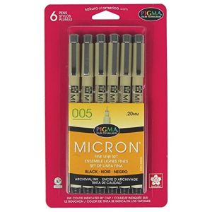 Sakura Pigma Micron Pen 6 Assorted Colors 005