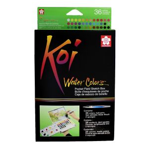 Koi Watercolors Pocket 36 Color Field Sketch Box Set