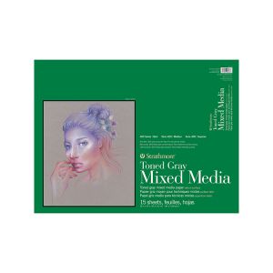Strathmore Toned Mixed Media Paper Pad 400 Series 18x24 Gray 