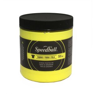 Speedball Fabric Screen Ink 8oz Fluorescent Yellow