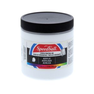 Speedball Silkscreen Ink Permanent Acrylic 8oz White