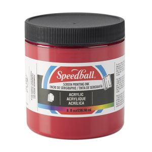 Speedball Silkscreen Ink Permanent Acrylic 8oz Dark Red
