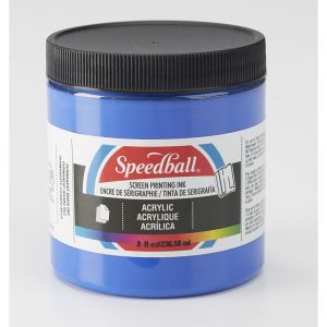 Speedball Silkscreen Ink Permanent Acrylic 8oz Ultramarine Blue