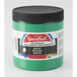 Speedball Silkscreen Ink Permanent Acrylic 8oz Emerald Green