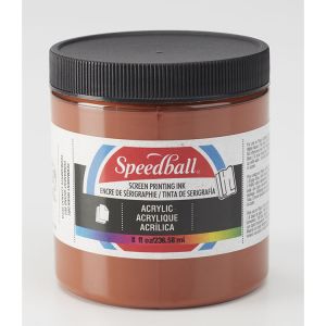 Speedball Silkscreen Ink Permanent Acrylic 8oz Brown