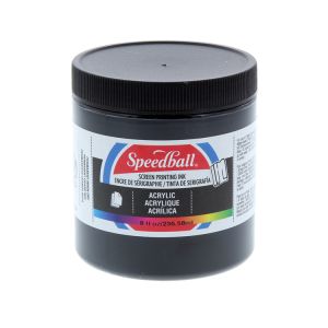 Speedball Silkscreen Ink Permanent Acrylic 8oz Black