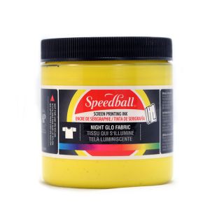 Speedball Night Glo Screen Printing Ink Fabric 8oz Yellow