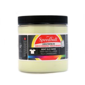 Speedball Night Glo Screen Printing Ink Fabric 8oz White