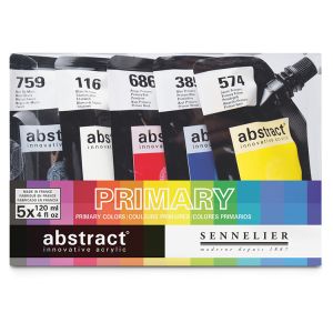 Sennelier Abstract Acrylic Primary Color Set of 5