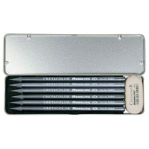 Savoir Faire Monolith Graphite Tin Set of 6 + Eraser