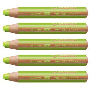 Stabilo Woody Pencil Leaf Green 5 Pack