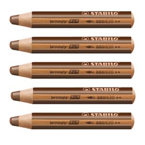 Stabilo Woody Pencil Burnt Umber 5 Pack