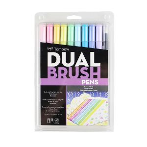 Tombow Dual Brush Marker Set of 10 Pastel