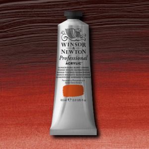 Winsor Newton Artists Acrylic Quinacridone Orange 60ml