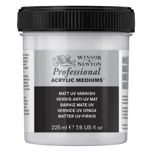 Winsor Newton Acrylic Matte UV Varnish 225ml Jar