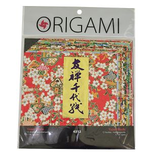 Origami Paper Yuzen Red 12 Sheets