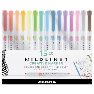 Zebra Mildliner Highlighter Set of 15