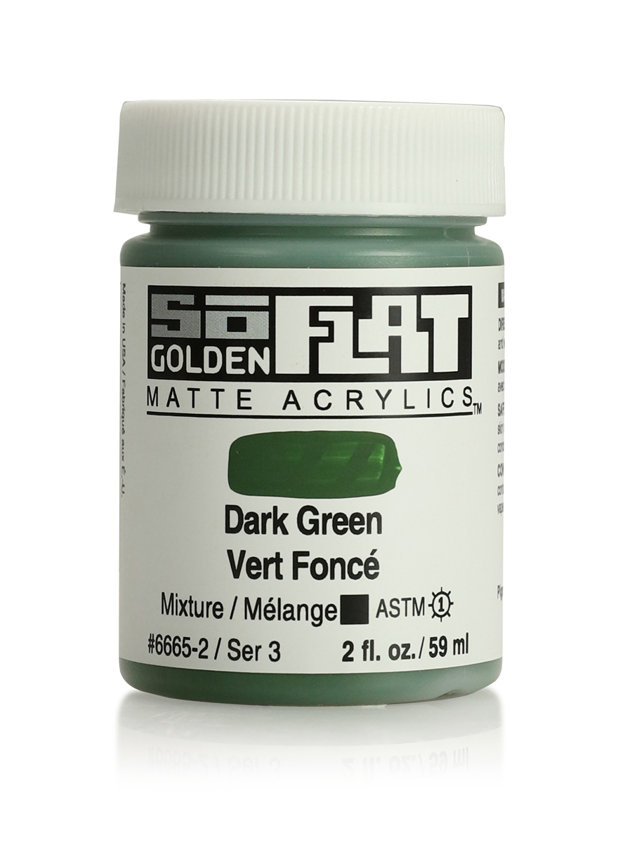 soflat acrylic paint bottle green